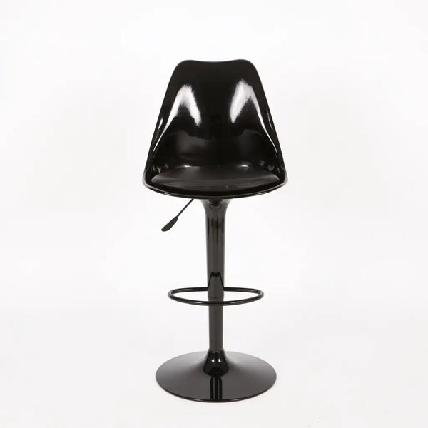 Sgabello da bar dal design essenziale, marrone e nero, per la casa