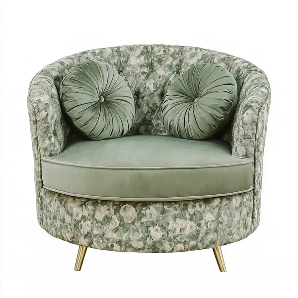 Divano dal design essenziale, verde, per la casa