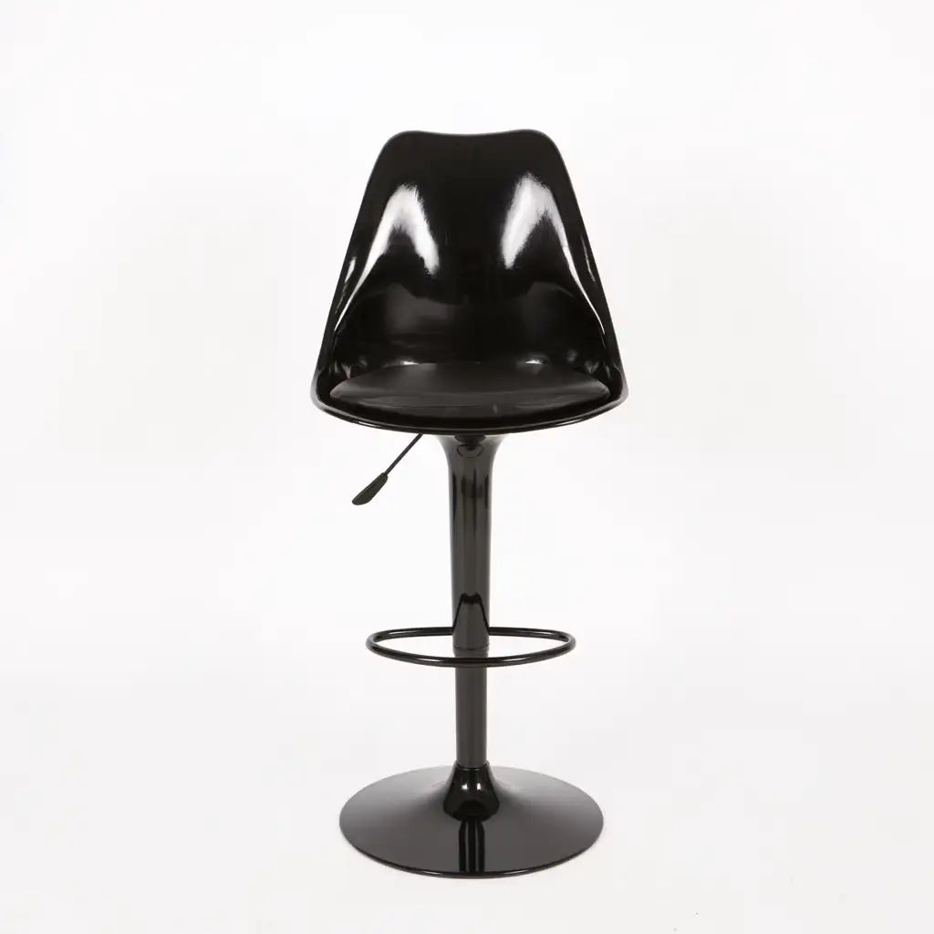 Sgabello da bar dal design essenziale, marrone e nero, per la casa